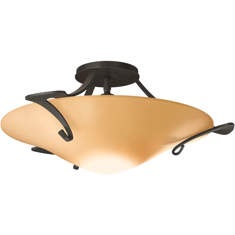 Antasia 1 Light 22.3 inch Dark Smoke Semi-Flush Ceiling Light in Sand