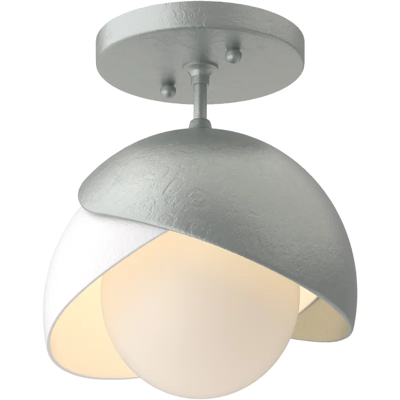 Brooklyn 1 Light 6 inch Vintage Platinum and Ink Semi-Flush Ceiling Light