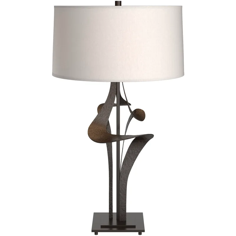 Antasia 27.4 inch 100 watt Oil Rubbed Bronze Table Lamp Portable Light in Flax