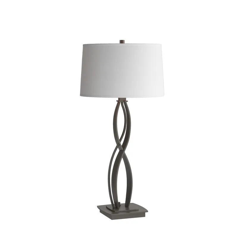 Almost Infinity 27 inch 150 watt Dark Smoke Table Lamp Portable Light in Natural Anna