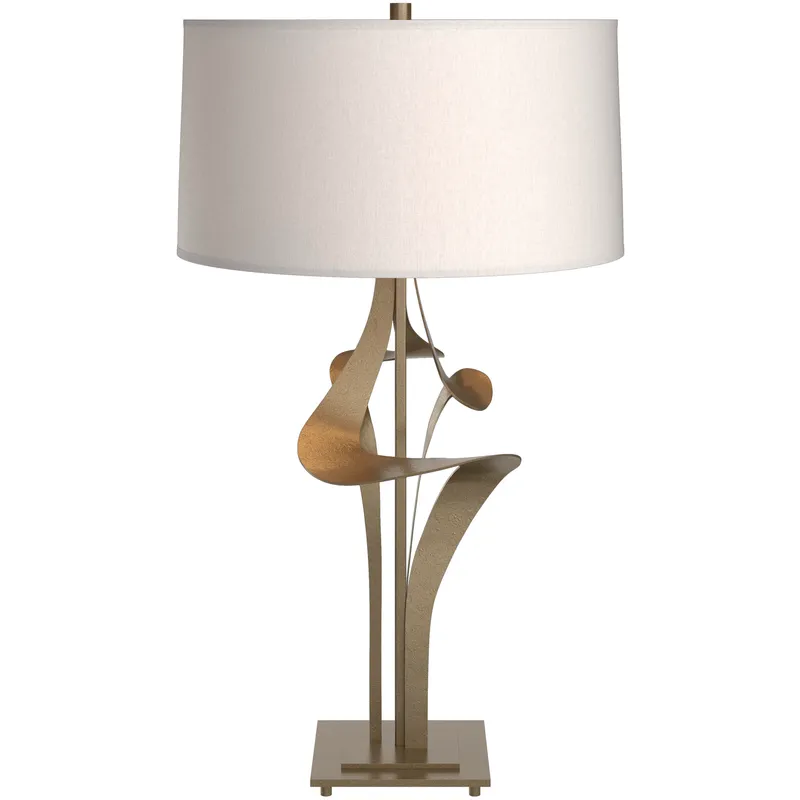 Antasia 27.4 inch 100 watt Soft Gold Table Lamp Portable Light in Flax