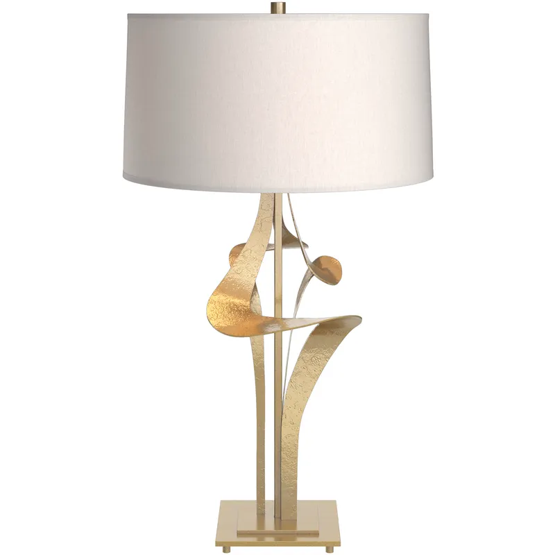 Antasia 27.4 inch 100 watt Modern Brass Table Lamp Portable Light in Flax