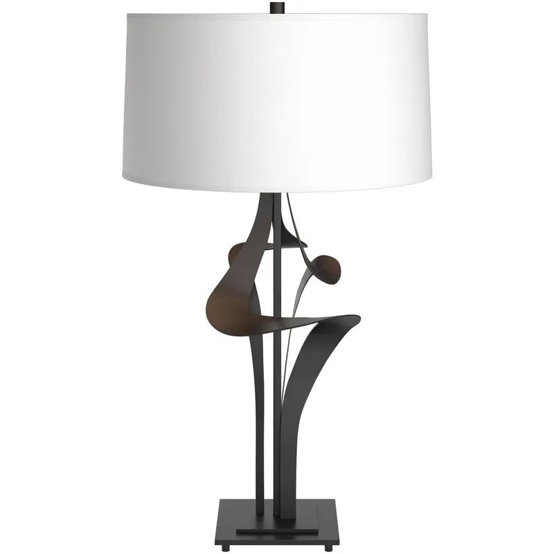 Antasia 27.4 inch 100 watt Black Table Lamp Portable Light in Natural Anna