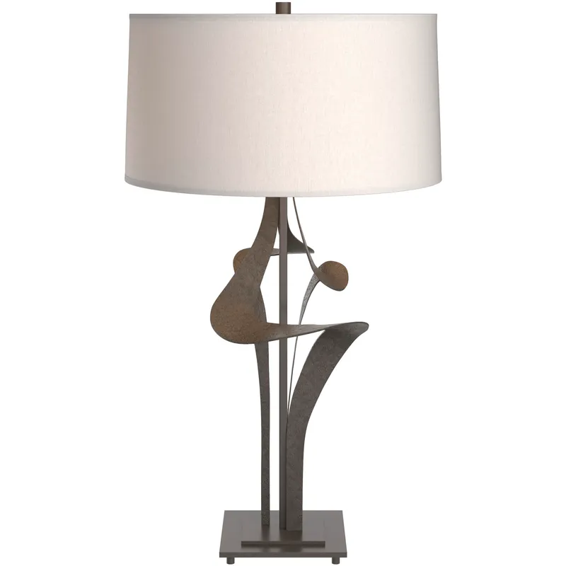 Antasia 27.4 inch 100 watt Dark Smoke Table Lamp Portable Light in Flax