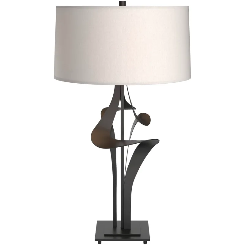 Antasia 27.4 inch 100 watt Black Table Lamp Portable Light in Flax