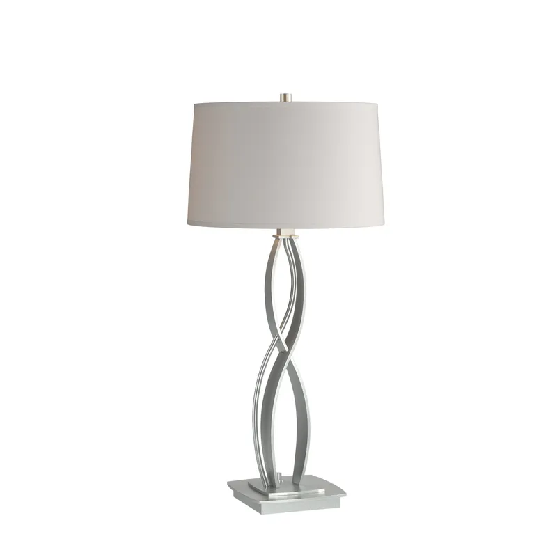 Almost Infinity 27 inch 150 watt Vintage Platinum Table Lamp Portable Light in Flax