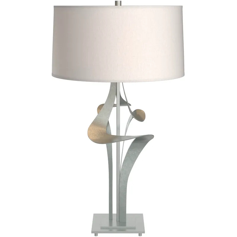 Antasia 27.4 inch 100 watt Vintage Platinum Table Lamp Portable Light in Flax