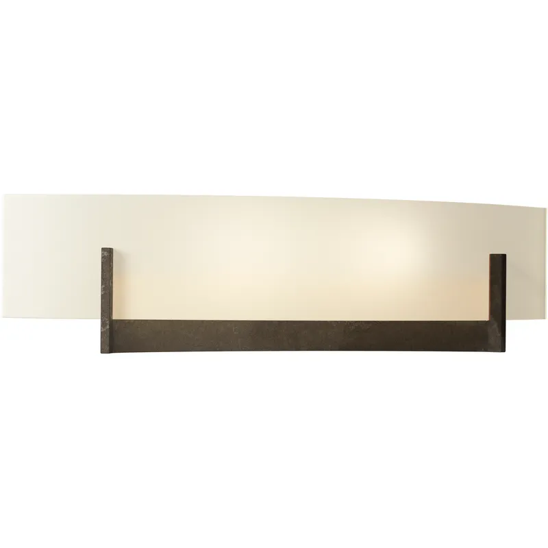 Axis 2 Light 17.3 inch Dark Smoke ADA Sconce Wall Light in Opal