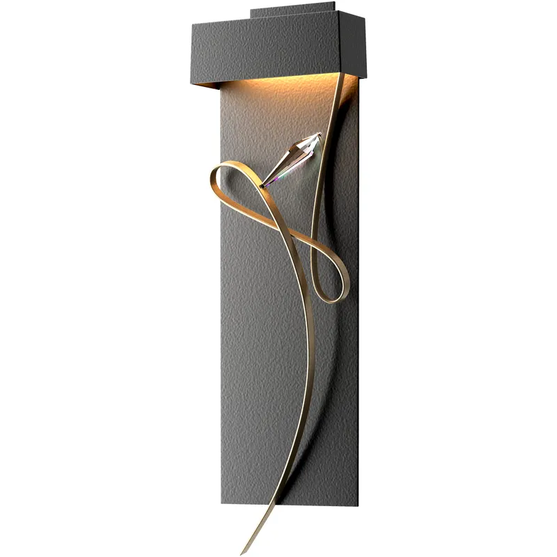 Rhapsody LED 8.6 inch Black and Soft Gold ADA Sconce Wall Light in Black/Soft Gold