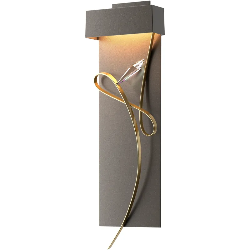 Rhapsody LED 8.6 inch Dark Smoke and Modern Brass ADA Sconce Wall Light in Dark Smoke/Modern Brass