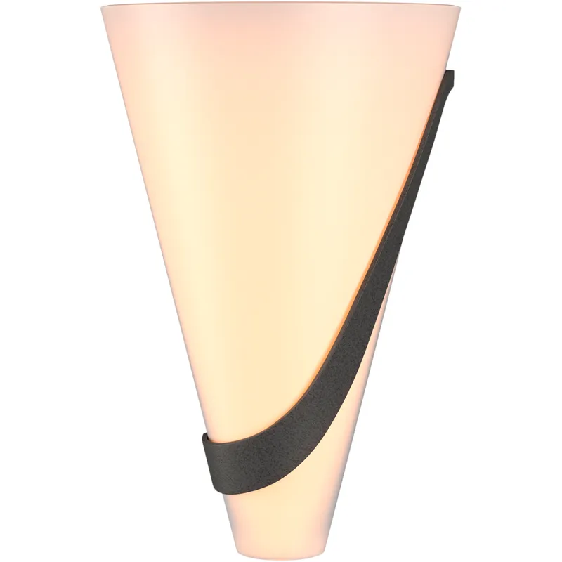 Half Cone 2 Light 8 inch Natural Iron Sconce Wall Light, Right