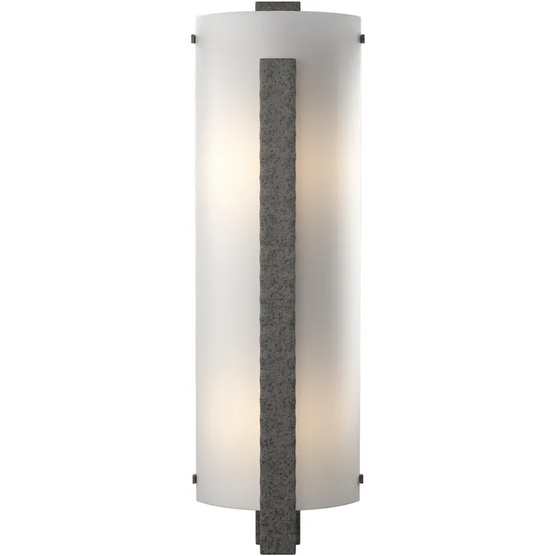 Forged Vertical Bar 2 Light 7.25 inch Natural Iron ADA Sconce Wall Light, Large
