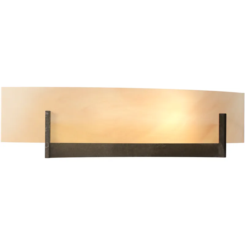 Axis 2 Light 17.3 inch Dark Smoke ADA Sconce Wall Light in Amber Swirl