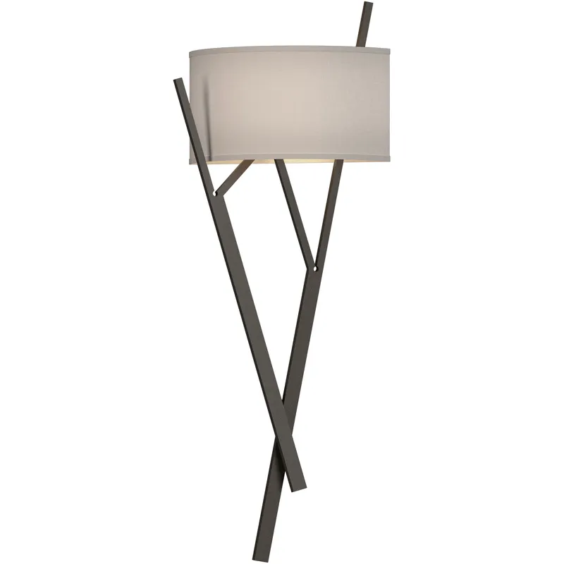 Arbo 2 Light 10 inch Dark Smoke ADA Sconce Wall Light in Flax