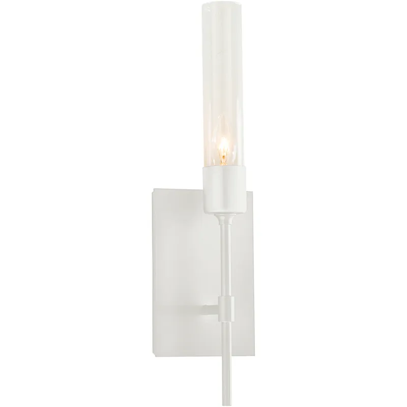 Vela 1 Light 4.5 inch White ADA Sconce Wall Light in Clear