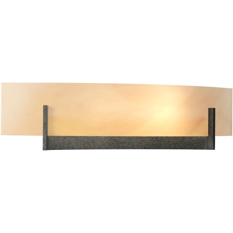 Axis 2 Light 17.3 inch Natural Iron ADA Sconce Wall Light in Amber Swirl