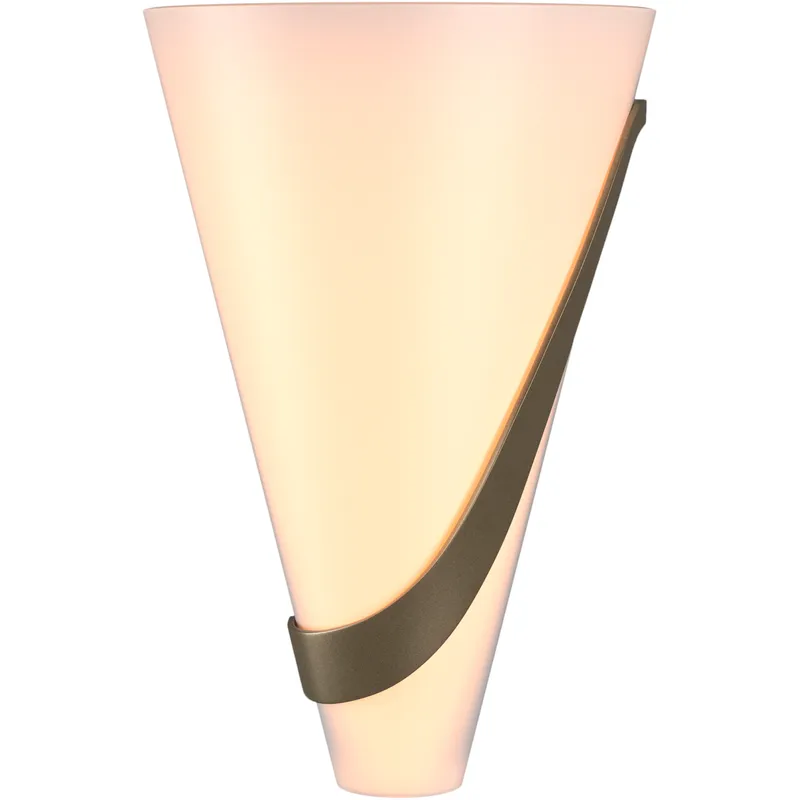 Half Cone 2 Light 8 inch Soft Gold Sconce Wall Light, Right