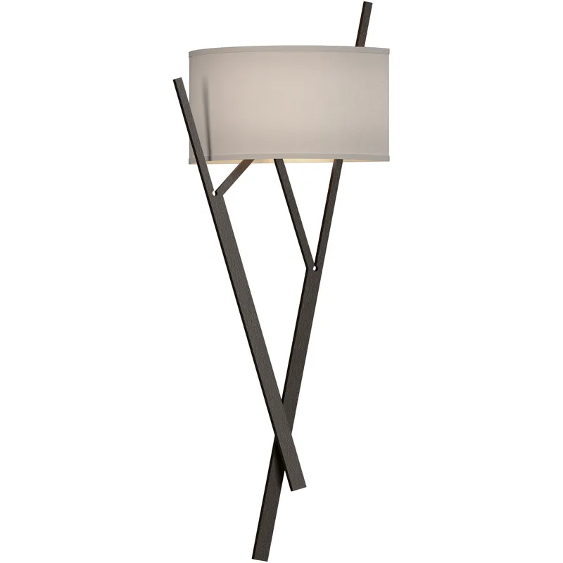 Arbo 2 Light 10 inch Oil Rubbed Bronze ADA Sconce Wall Light in Flax