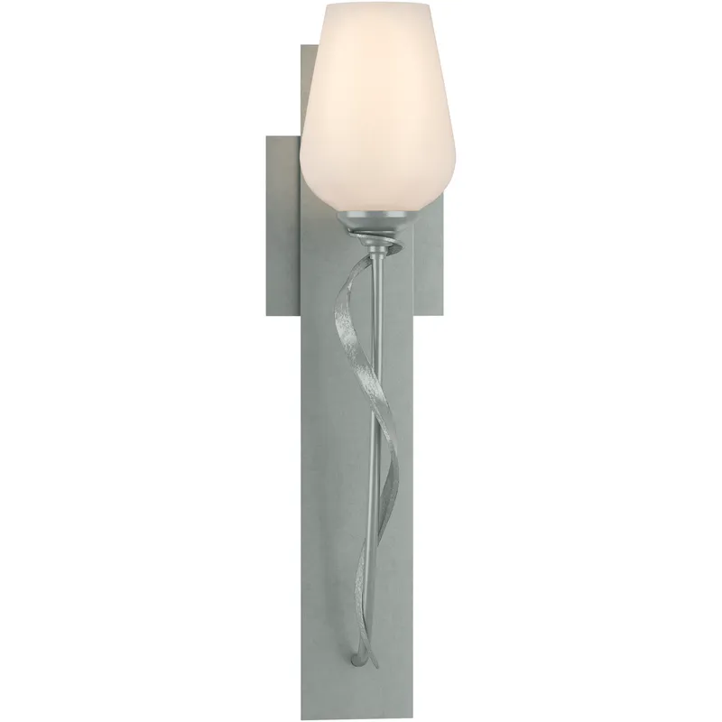 Flora 1 Light 4.8 inch Vintage Platinum Sconce Wall Light in Opal