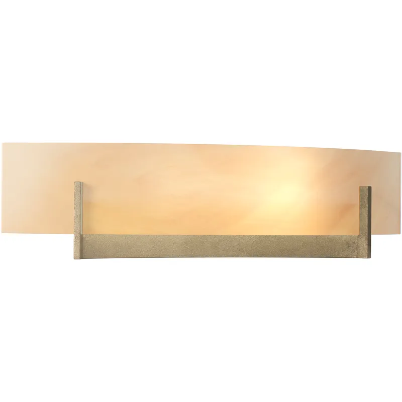 Axis 2 Light 17.3 inch Soft Gold ADA Sconce Wall Light in Amber Swirl