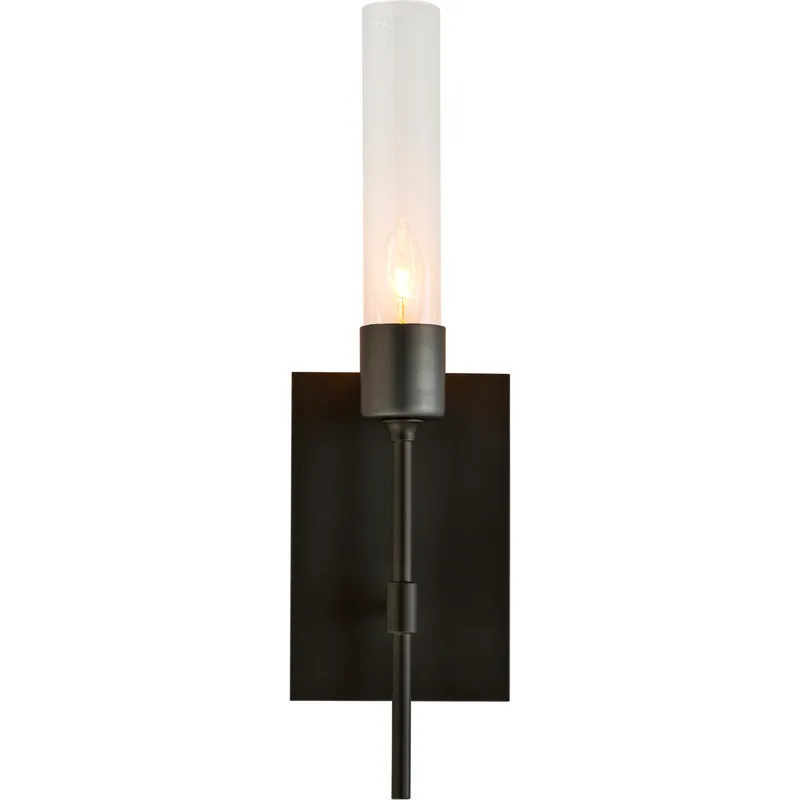 Vela 1 Light 4.5 inch Dark Smoke ADA Sconce Wall Light in Clear