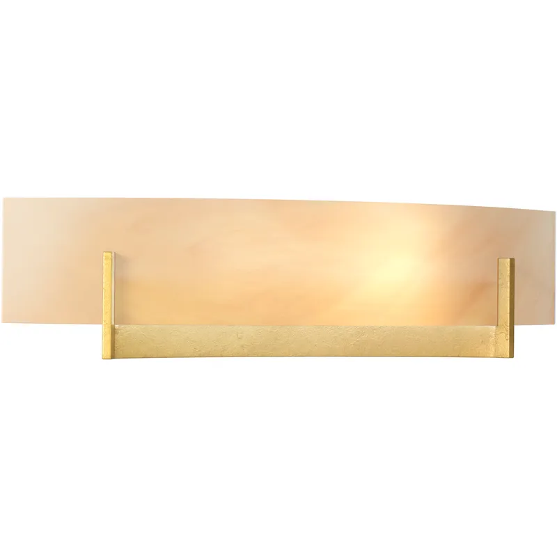 Axis 2 Light 17.3 inch Modern Brass ADA Sconce Wall Light in Amber Swirl