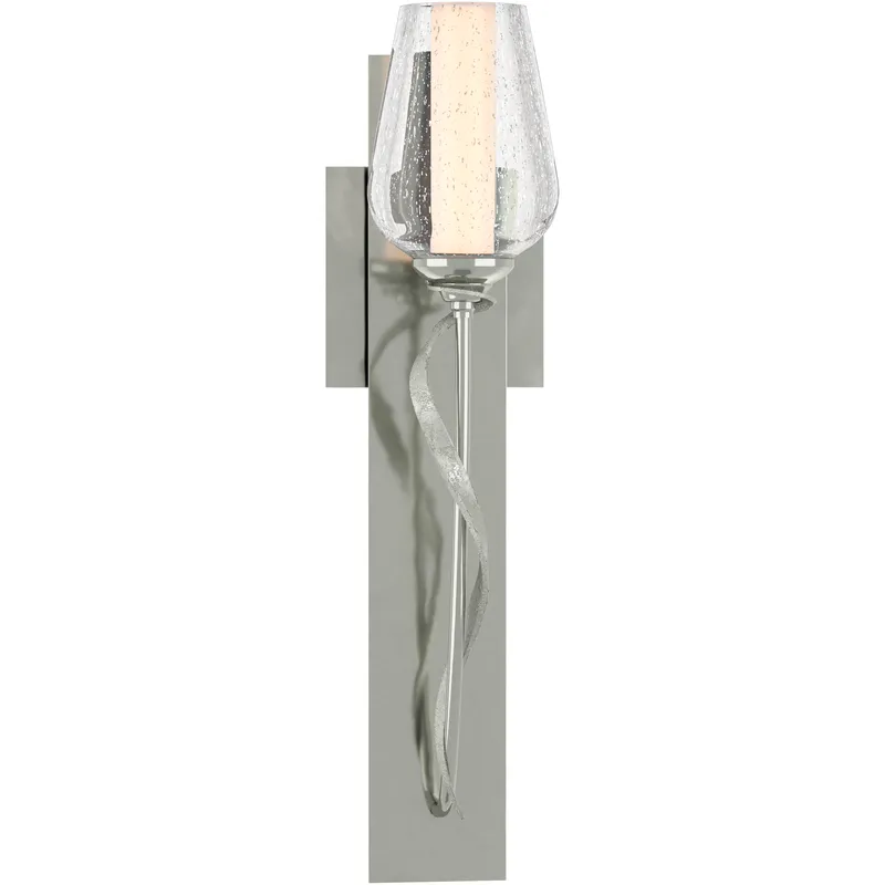 Flora 1 Light 4.8 inch Sterling Sconce Wall Light in Seeded with Opal