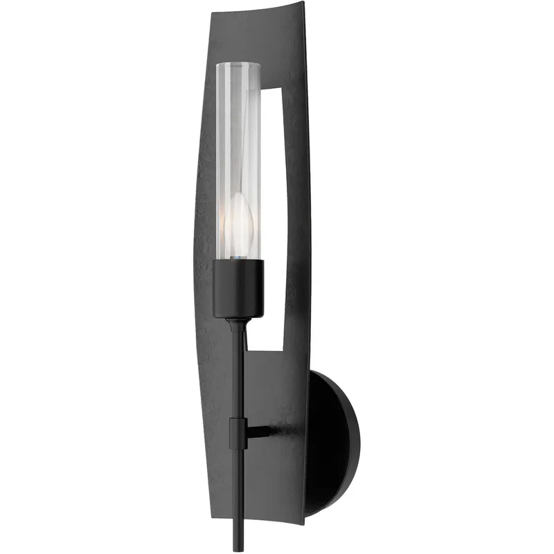 Passage 1 Light 5.3 inch Ink Sconce Wall Light in Clear