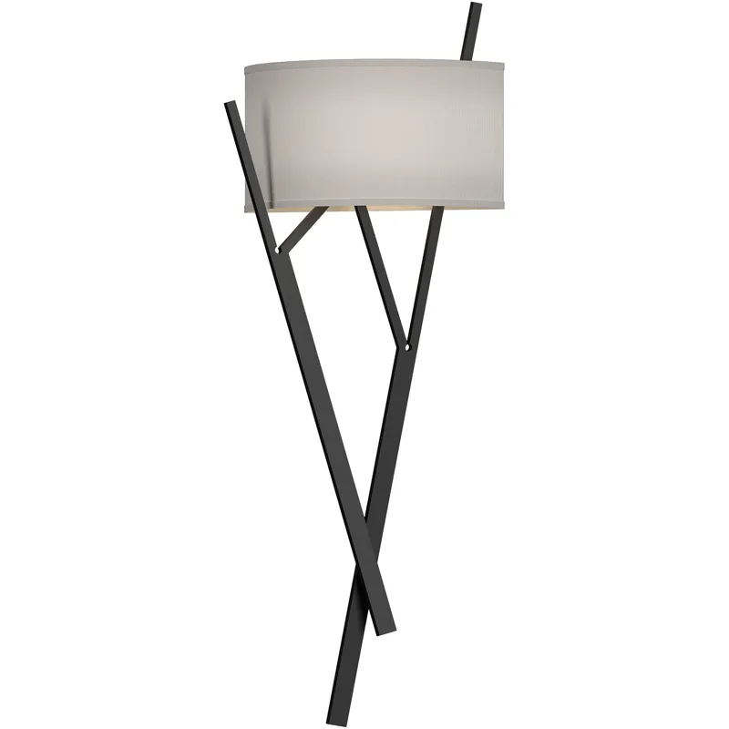 Arbo 2 Light 10 inch Black ADA Sconce Wall Light in Natural Anna