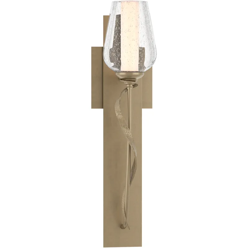 Flora 1 Light 4.8 inch Soft Gold Sconce Wall Light in Seeded with Opal