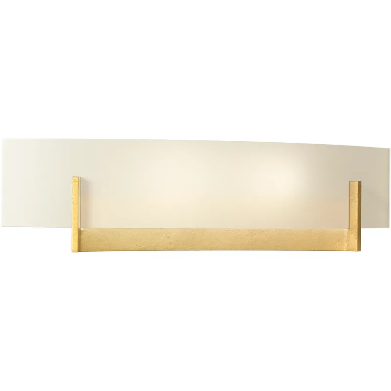 Axis 2 Light 17.3 inch Modern Brass ADA Sconce Wall Light in Opal