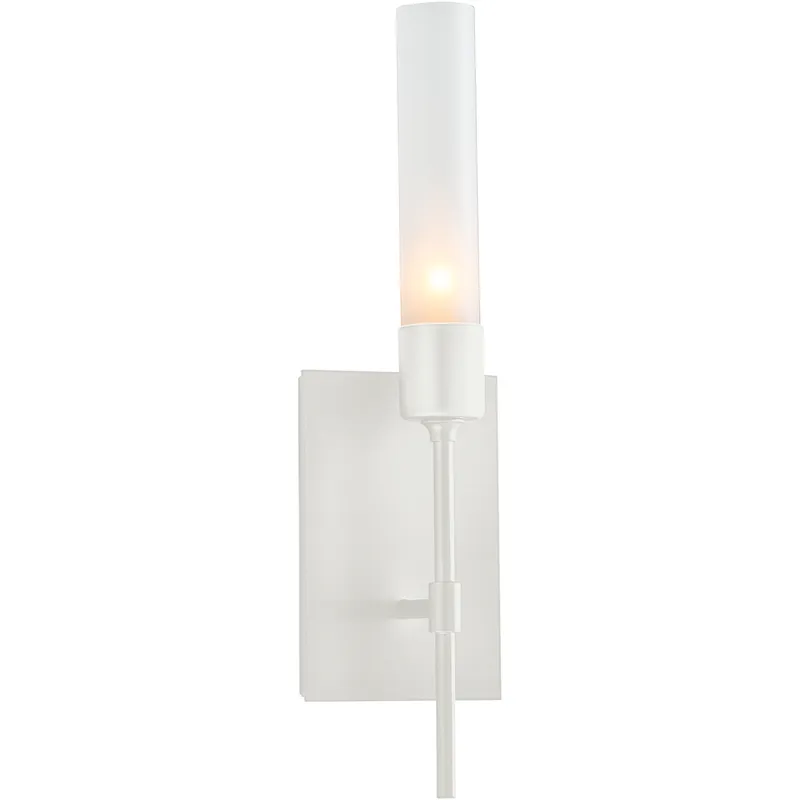Vela 1 Light 4.5 inch White ADA Sconce Wall Light in Frosted