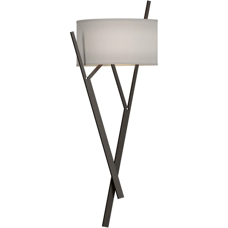 Arbo 2 Light 10 inch Oil Rubbed Bronze ADA Sconce Wall Light in Natural Anna