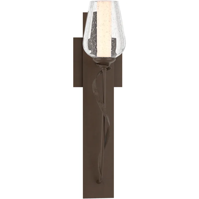 Flora 1 Light 4.8 inch Ink Sconce Wall Light in Seeded with Opal