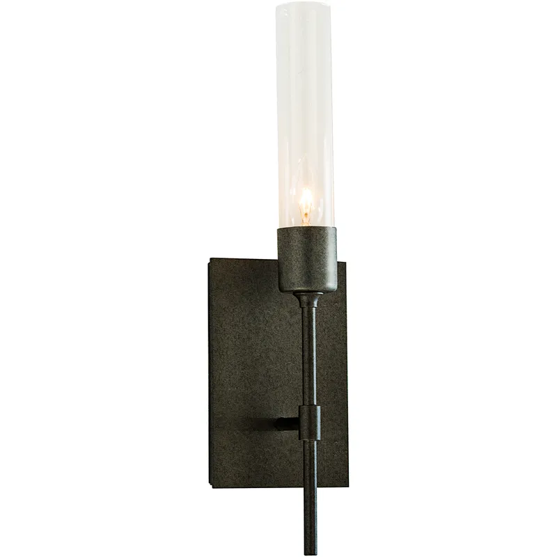 Vela 1 Light 4.5 inch Natural Iron ADA Sconce Wall Light in Clear