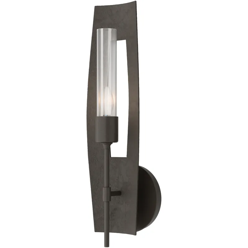 Passage 1 Light 5.3 inch Dark Smoke Sconce Wall Light in Clear