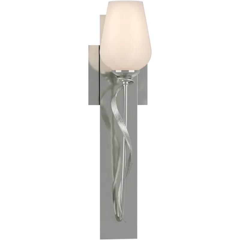 Flora 1 Light 4.8 inch Sterling Sconce Wall Light in Opal