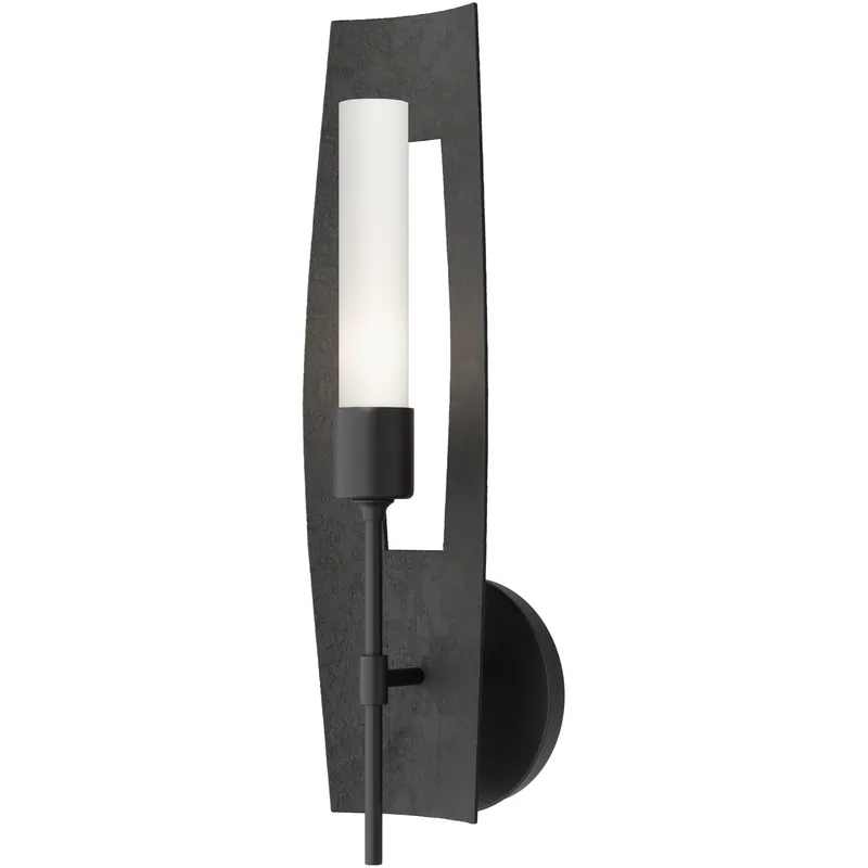 Passage 1 Light 5.3 inch Black Sconce Wall Light in Frosted
