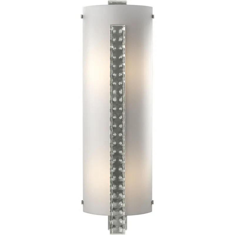 Forged Vertical Bar 2 Light 7.25 inch Sterling ADA Sconce Wall Light, Large