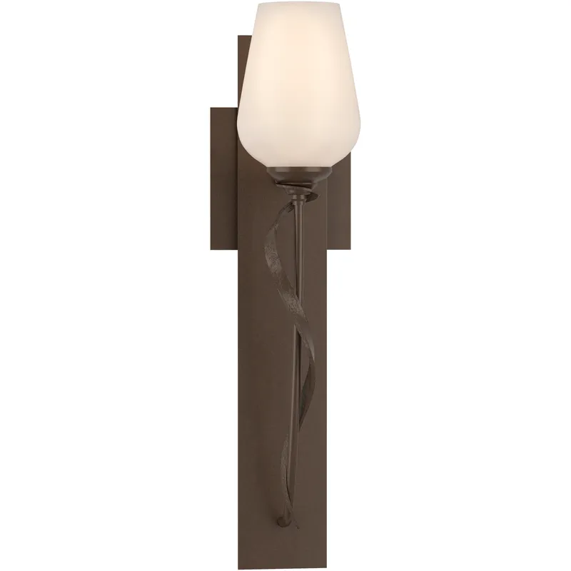 Flora 1 Light 4.8 inch White Sconce Wall Light in Opal