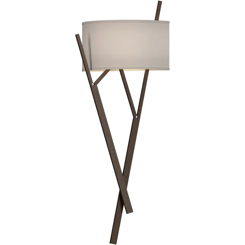 Arbo 2 Light 10 inch Bronze ADA Sconce Wall Light in Flax