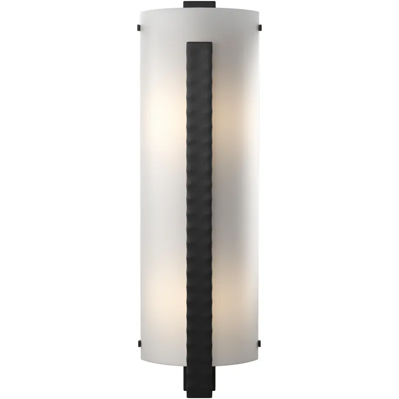 Forged Vertical Bar 2 Light 7.25 inch Black ADA Sconce Wall Light, Large