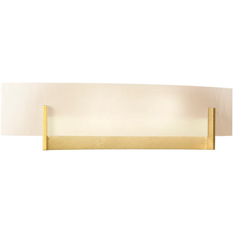 Axis 2 Light 17.3 inch Modern Brass ADA Sconce Wall Light in White Art