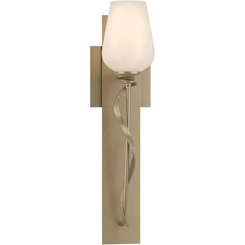 Flora 1 Light 4.8 inch Soft Gold Sconce Wall Light in Opal