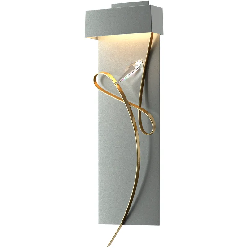 Rhapsody LED 8.6 inch Vintage Platinum and Modern Brass ADA Sconce Wall Light in Vintage Platinum/Modern Brass