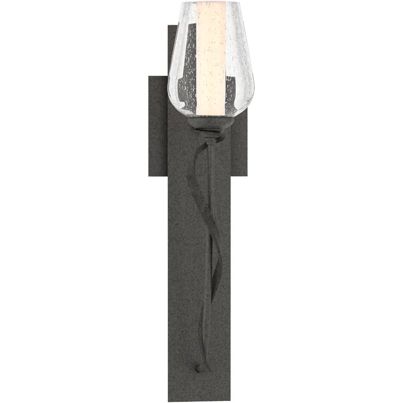 Flora 1 Light 4.8 inch Natural Iron Sconce Wall Light in Seeded with Opal