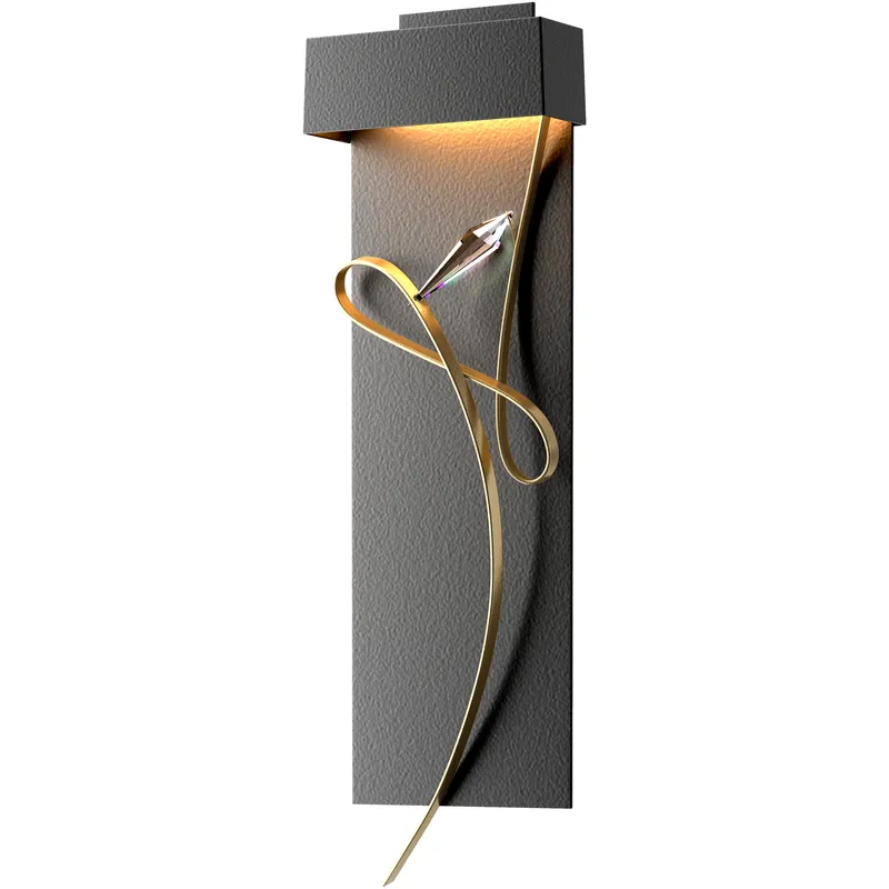 Rhapsody LED 8.6 inch Black and Modern Brass ADA Sconce Wall Light in Black/Modern Brass