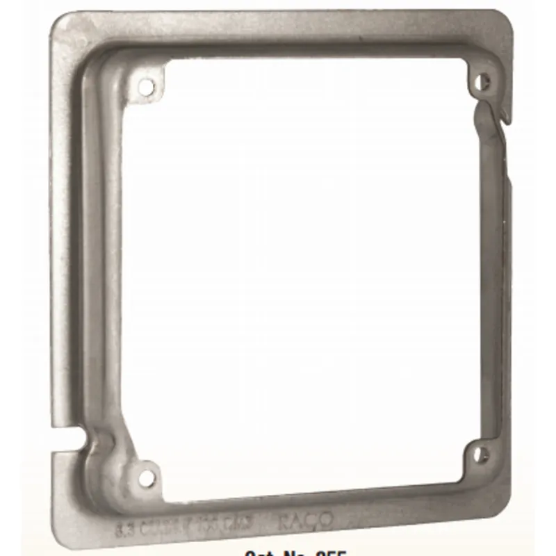 4-11/16" Square Exposed Work Cover, (2) Device
