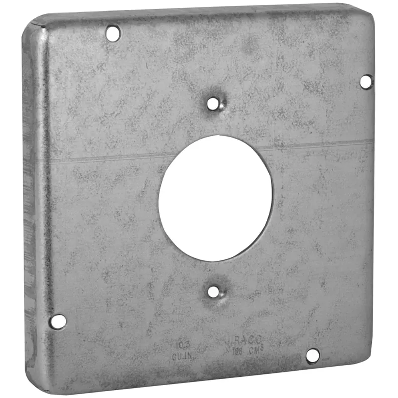 4-11/16" Square Exposed Work Cover, (1) 20A Single Receptacle