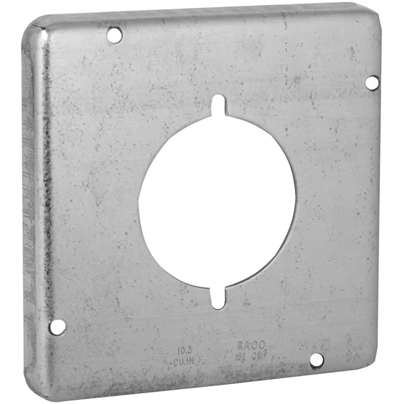 4-11/16" Square Exposed Work Cover, (1) 30 - 50A Single Receptacle